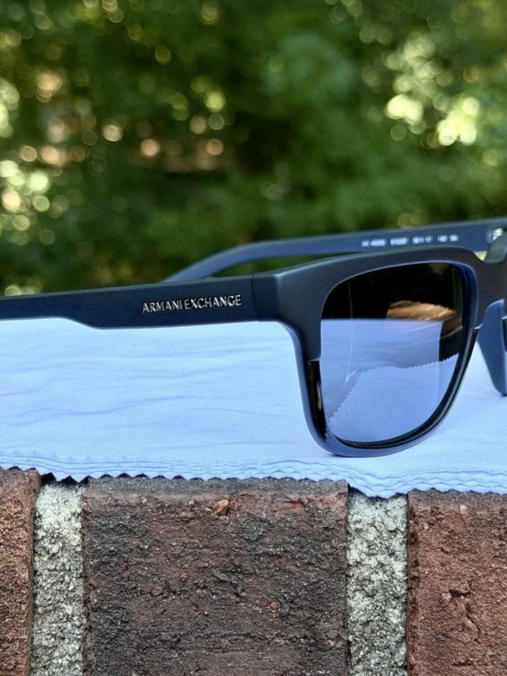 Armani Exchange AX4026S Sunglasses Men Matte Dark Blue Grey Lens 56mm 812287 3N